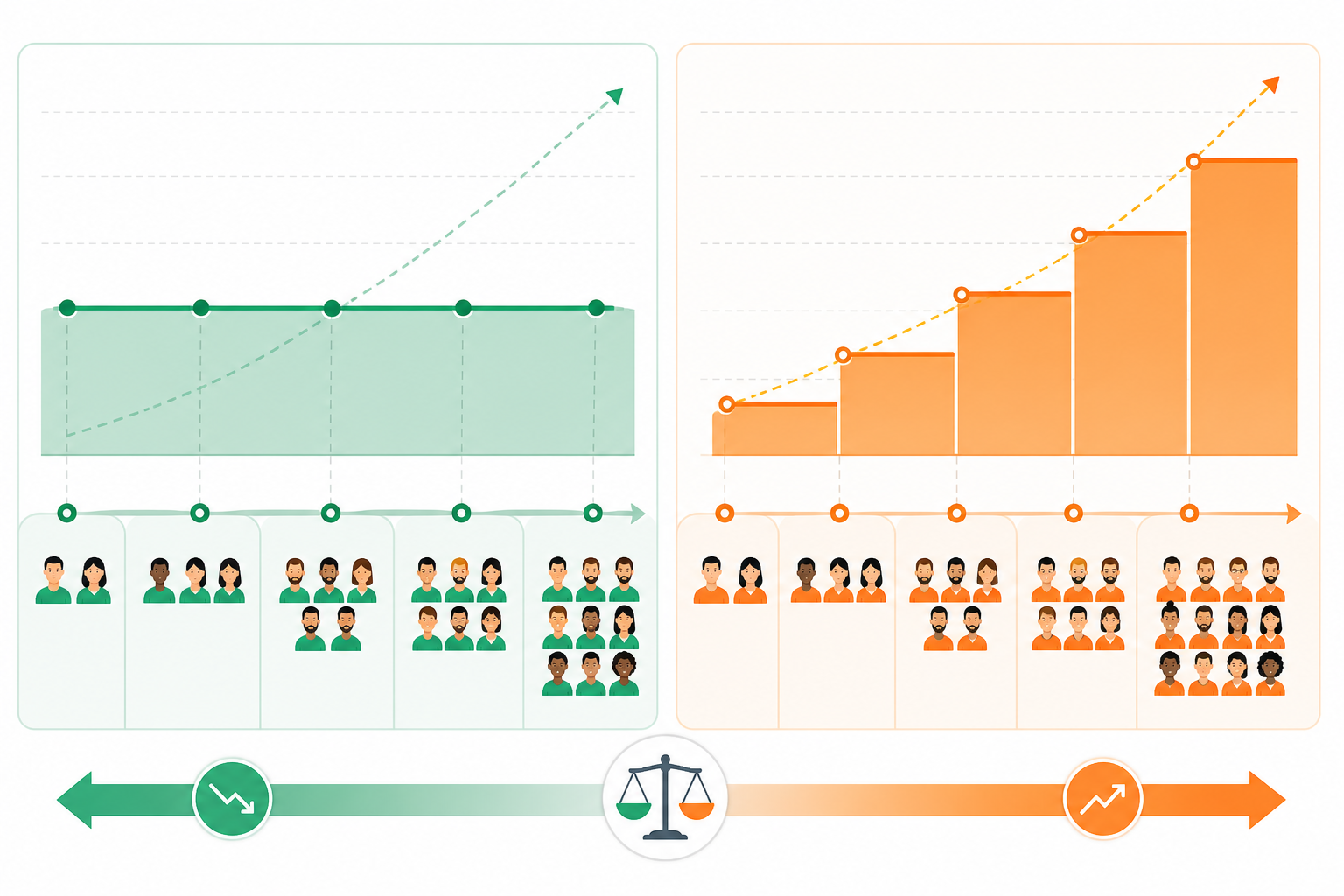 Comparison: A comparison table graphic contrasting flat-rate pricing with unlimited agents versus per-seat pricing models, showing cost differences as team size grows from 2 to 10 agents for A 7-Day Free Trial Checklist for Testing Support Software