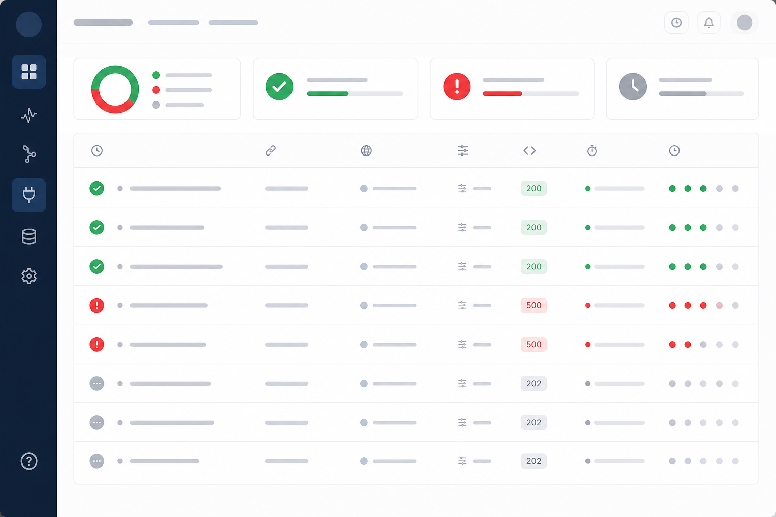 Illustration: A mock screenshot of a webhook delivery log interface showing a list of alert deliveries with timestamps, response codes, and status indicators like success and failed. Alt text: "Webhook delivery log showing timestamps, HTTP response codes, and success or failed status for each alert attempt. for A Developer's Guide to Webhook Alerts for Monitoring
