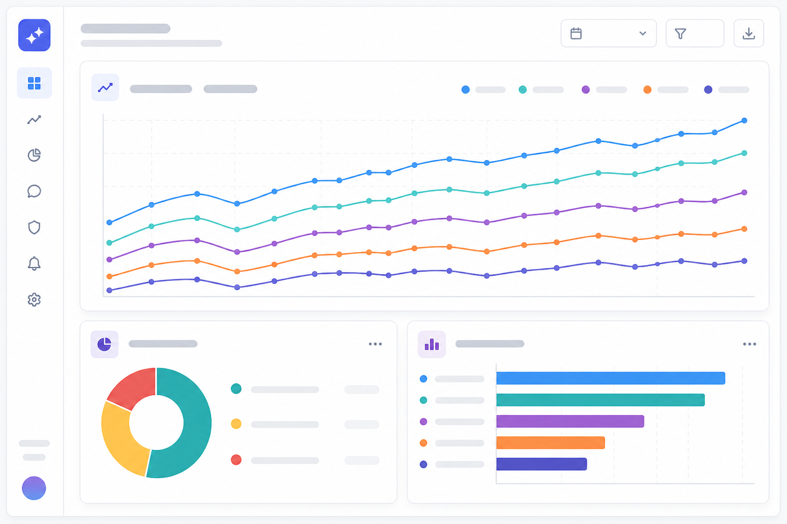 Illustration: A dashboard screenshot mockup showing a brand visibility score trending over time across ChatGPT, Claude, Gemini, Copilot, and Perplexity, with sentiment and share-of-voice panels visible for A Guide to Managing Brand Reputation Across AI Search Platforms