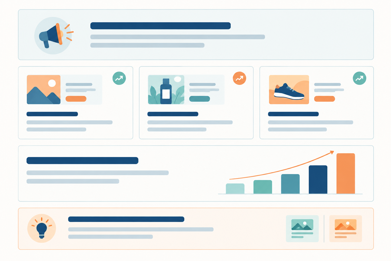 Illustration: A mock weekly summary layout showing a headline takeaway, three key changes with competitor ad thumbnails, a what's-scaling section and a suggested test idea box for Build a Competitive Ad Monitoring Workflow for Your Team