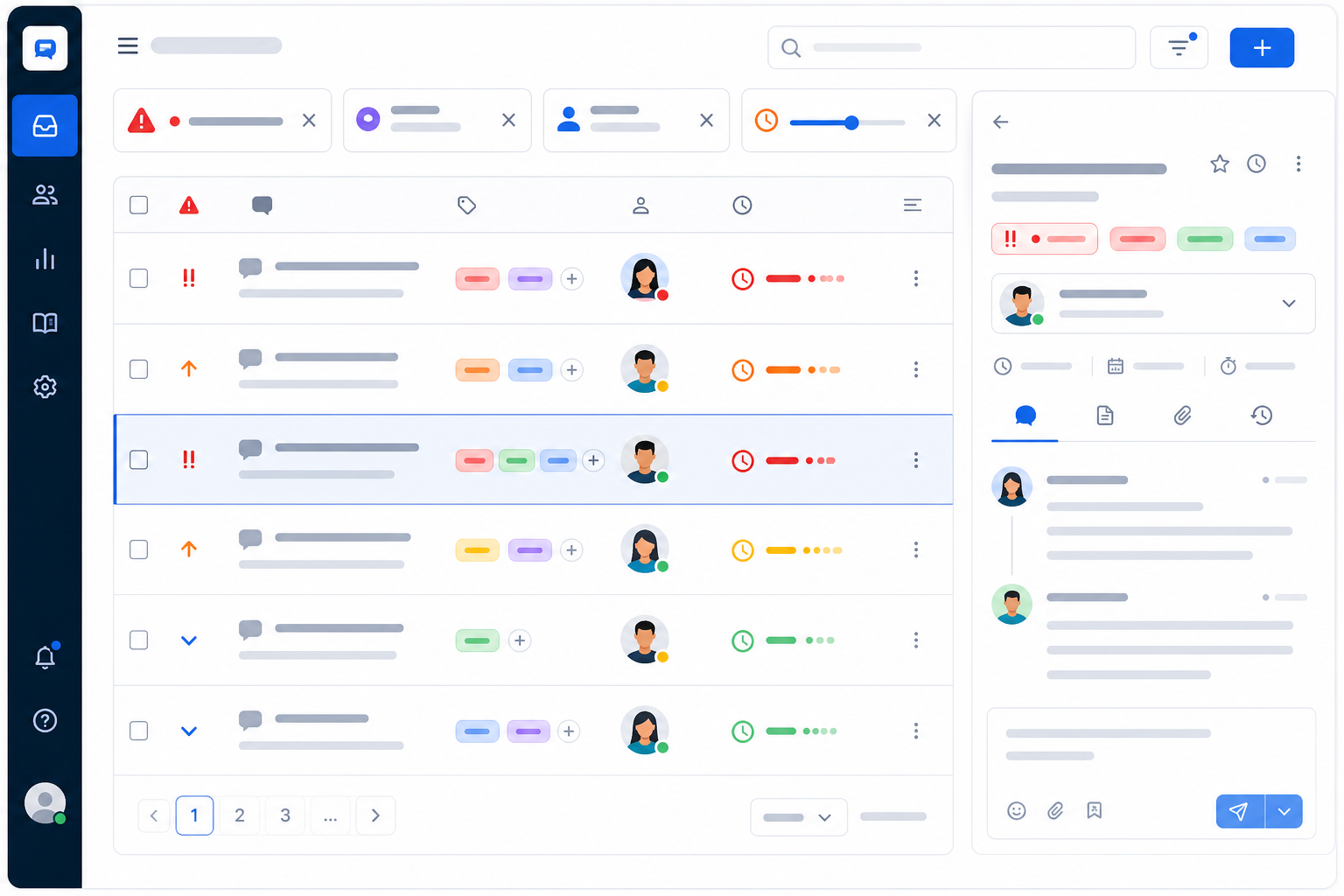 Illustration: A mock inbox screenshot-style graphic showing a filtered view of support tickets sorted by urgent tag and wait time, with a clean UI aesthetic for Building a Support Workflow With Tags, Filters, and Assignments