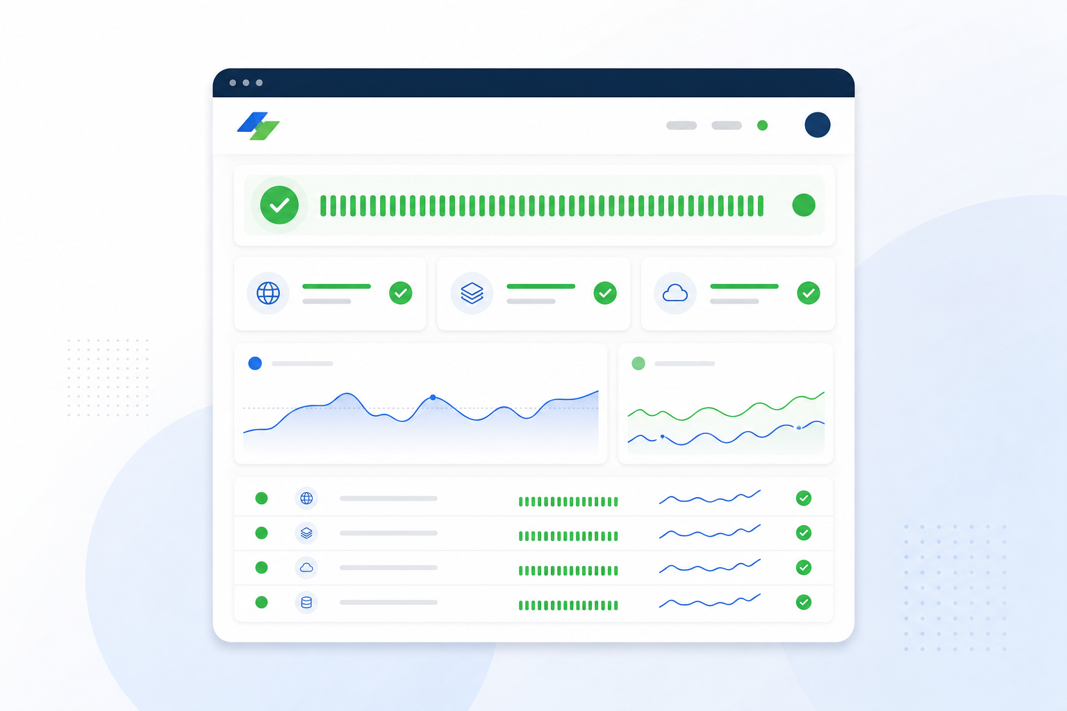 Illustration: A mockup of a branded public status page showing green uptime indicators and a short performance summary for a fictional client website for Client Reporting Made Easy with Response-Time Analytics
