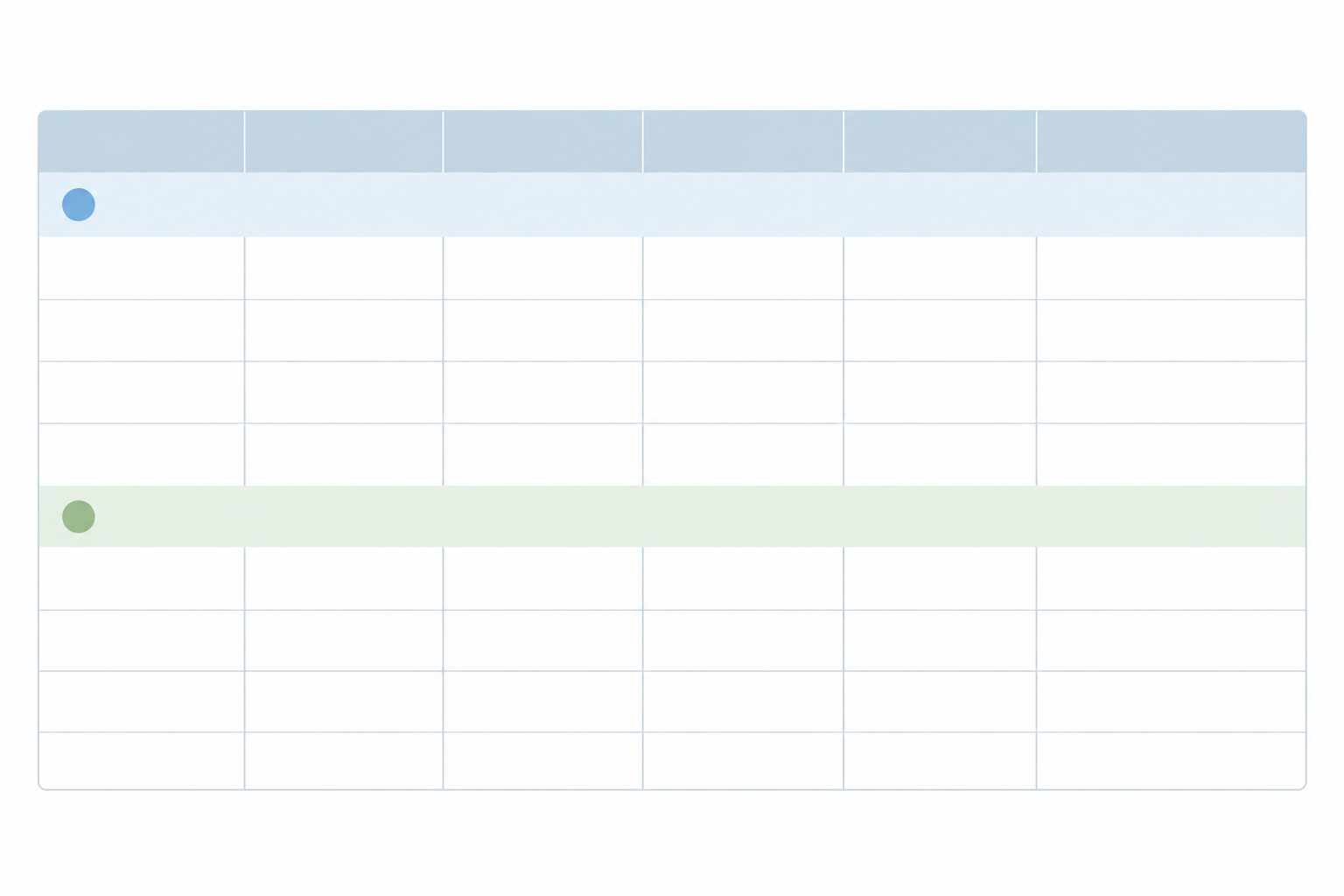 Illustration: A clean audit worksheet-style table with columns for Tool, Owner, Monthly Cost, Renewal Date, Data Held and Keep/Retire, filled with placeholder rows for two brands, minimal flat design with a soft colour palette for Consolidating Support Tools When Merging or Acquiring Brands