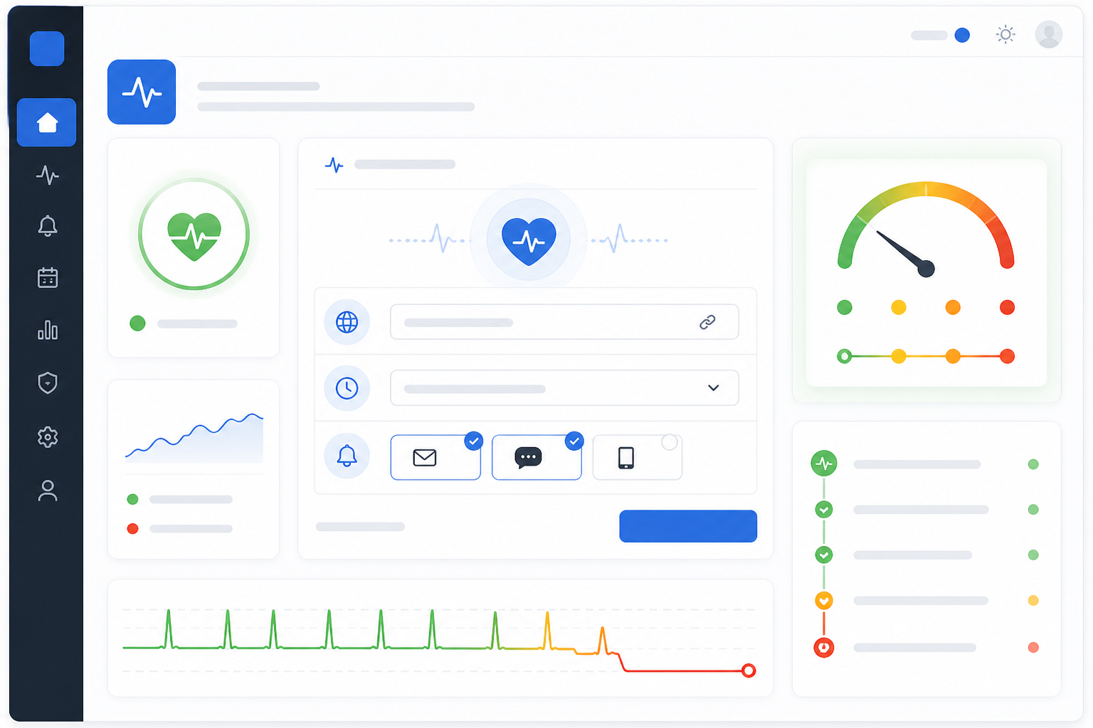 Illustration: A screenshot-style mockup of a monitoring dashboard interface showing a heartbeat monitor setup screen with fields for ping URL, expected interval, and alert channels for Cron Job Alerting: Setting Up Dead Man's Switches the Right Way