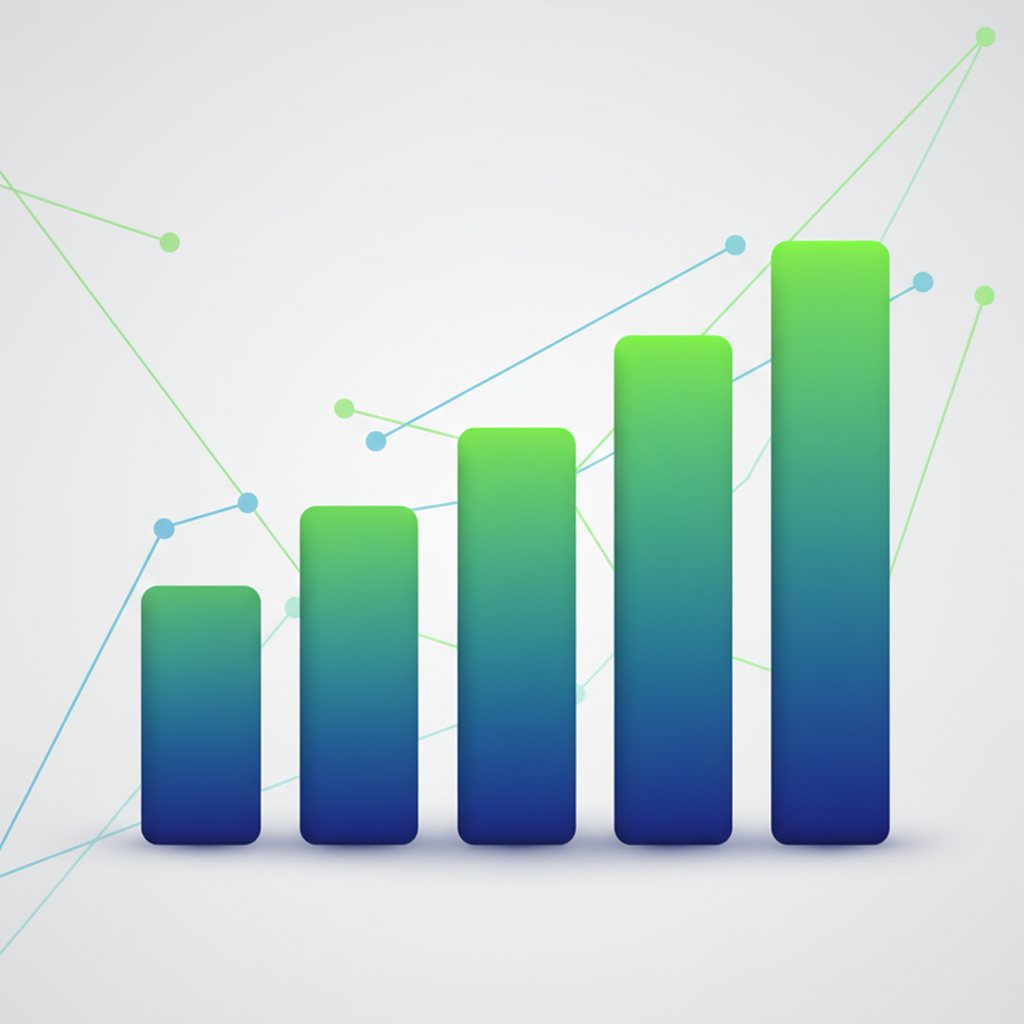 Chart: A bar chart showing organic traffic growth over 6 months for bloggers using AI content tools, with percentage increases clearly labeled for How AI Content Tools Are Changing Blogging in 2024