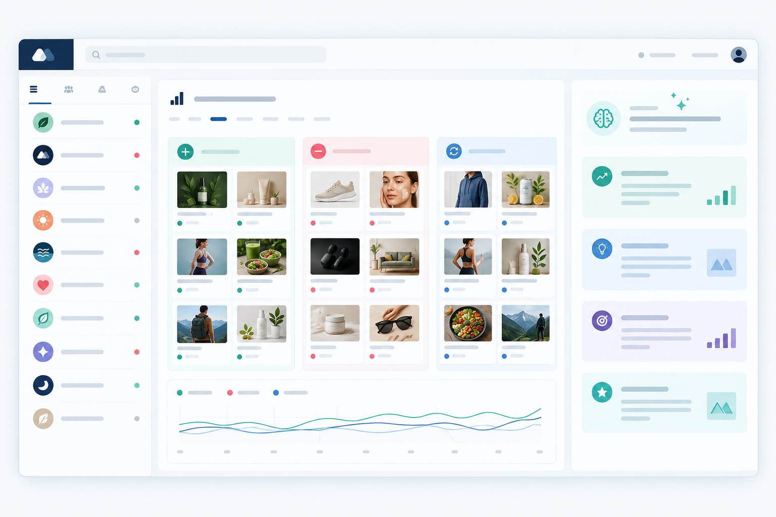 Illustration: Mock dashboard screenshot-style visual showing a competitor list, a week-over-week ad diff with new, stopped and continuing ads, and an AI strategic analysis panel beside it for How DTC Brands Can Track Competitor Promotions Effortlessly