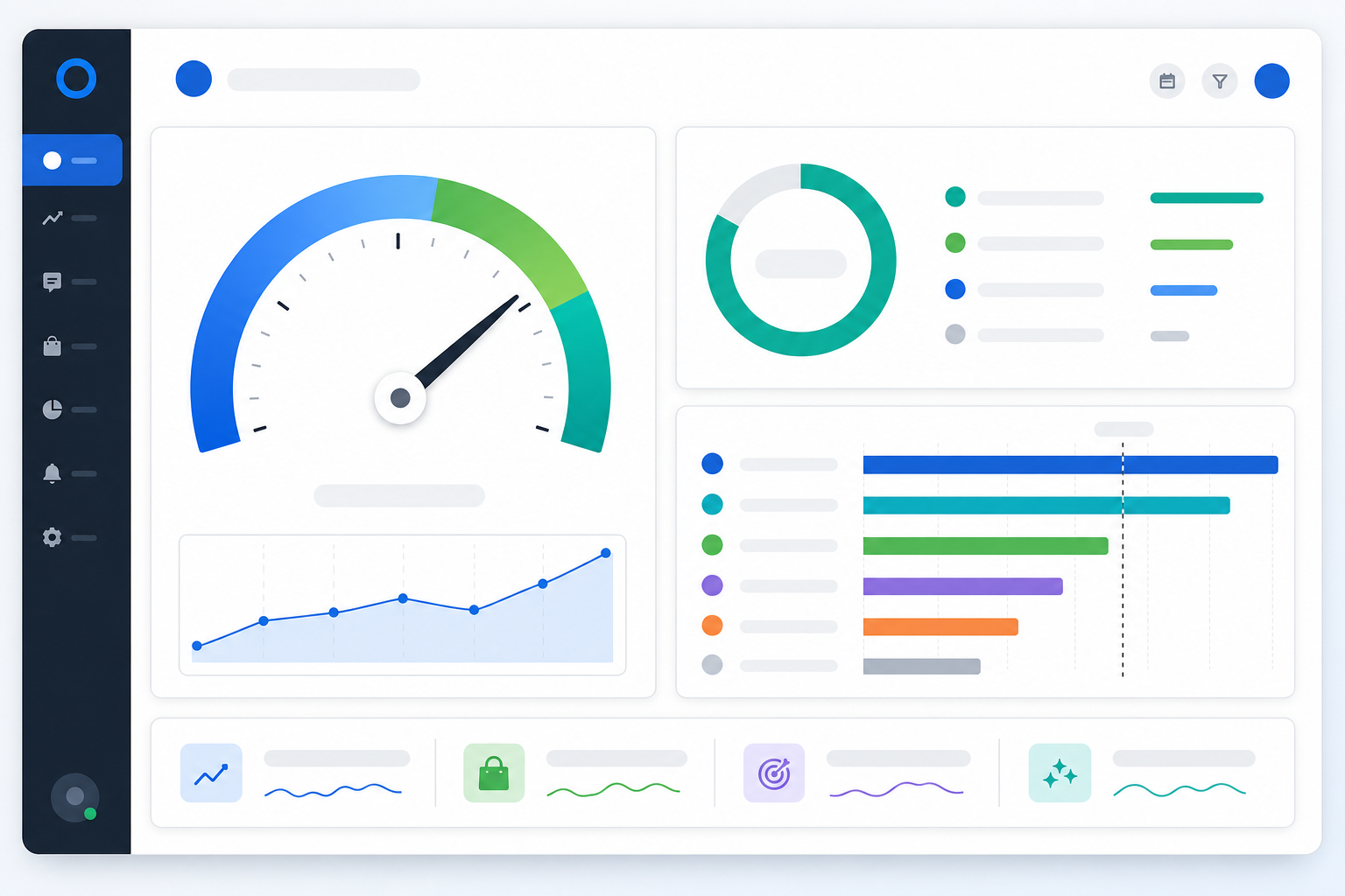 Chart: A dashboard screenshot mockup showing an AI visibility monitoring tool with a 0-100 visibility score gauge, query coverage percentage, and competitor share of voice bar chart for How to Avoid Being Left Off AI-Generated Shopping Shortlists