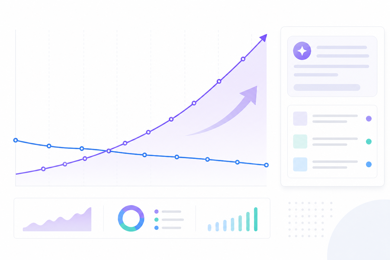 Chart: A line chart comparing traditional organic click-through behaviour versus AI-mediated answer acceptance over time, showing a rising trend in AI-driven referral sessions, styled as a clean analytics dashboard graphic. for How to Get Cited by ChatGPT, Claude, and Perplexity