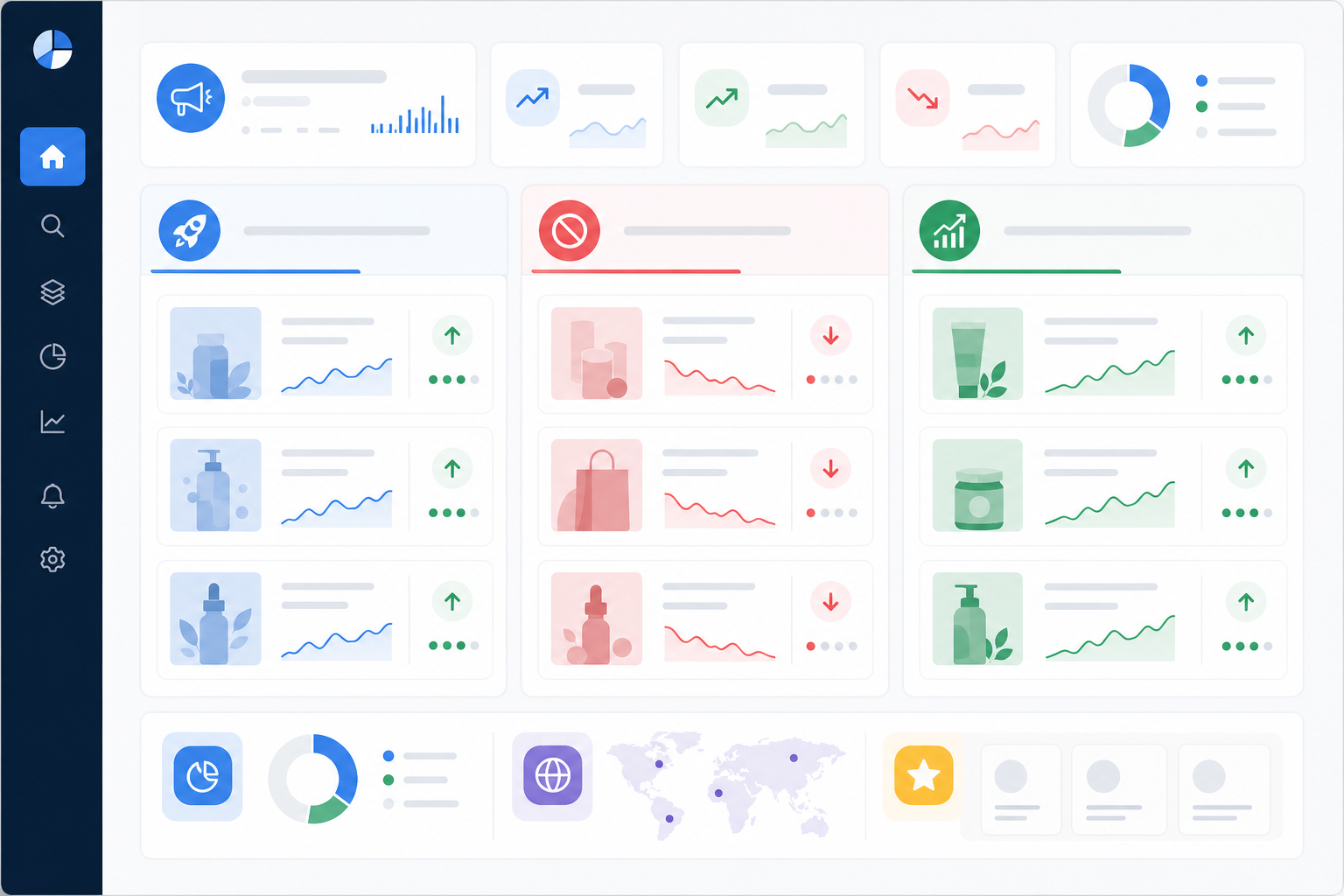 Illustration: A screenshot-style mockup of a competitive intelligence dashboard showing a weekly digest email with sections for 'New This Week', 'Stopped', and 'Still Scaling' ad angles, clean SaaS product design for How to Identify a Competitor's Best-Performing Ad Angle
