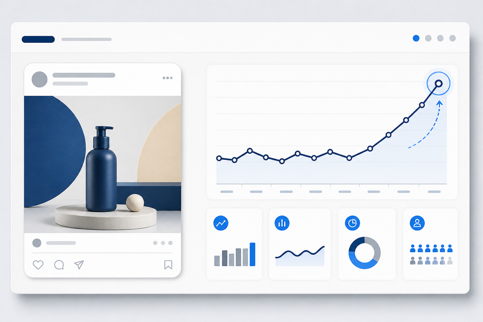 Chart: A mockup of a QBR slide showing a competitor's Meta ad creative next to a performance chart with an annotation pointing to a CPA increase, clean minimal design with blue accent colour for How to Pitch Competitive Ad Intelligence to Agency Clients