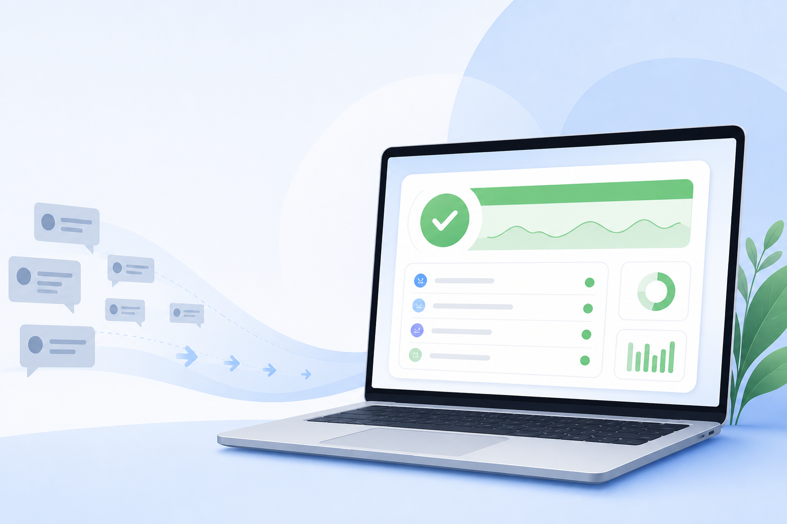 Illustration: A friendly banner graphic showing a laptop displaying a branded status page with a green 'All Systems Operational' indicator for How Transparent Status Pages Reduce Support Ticket Volume