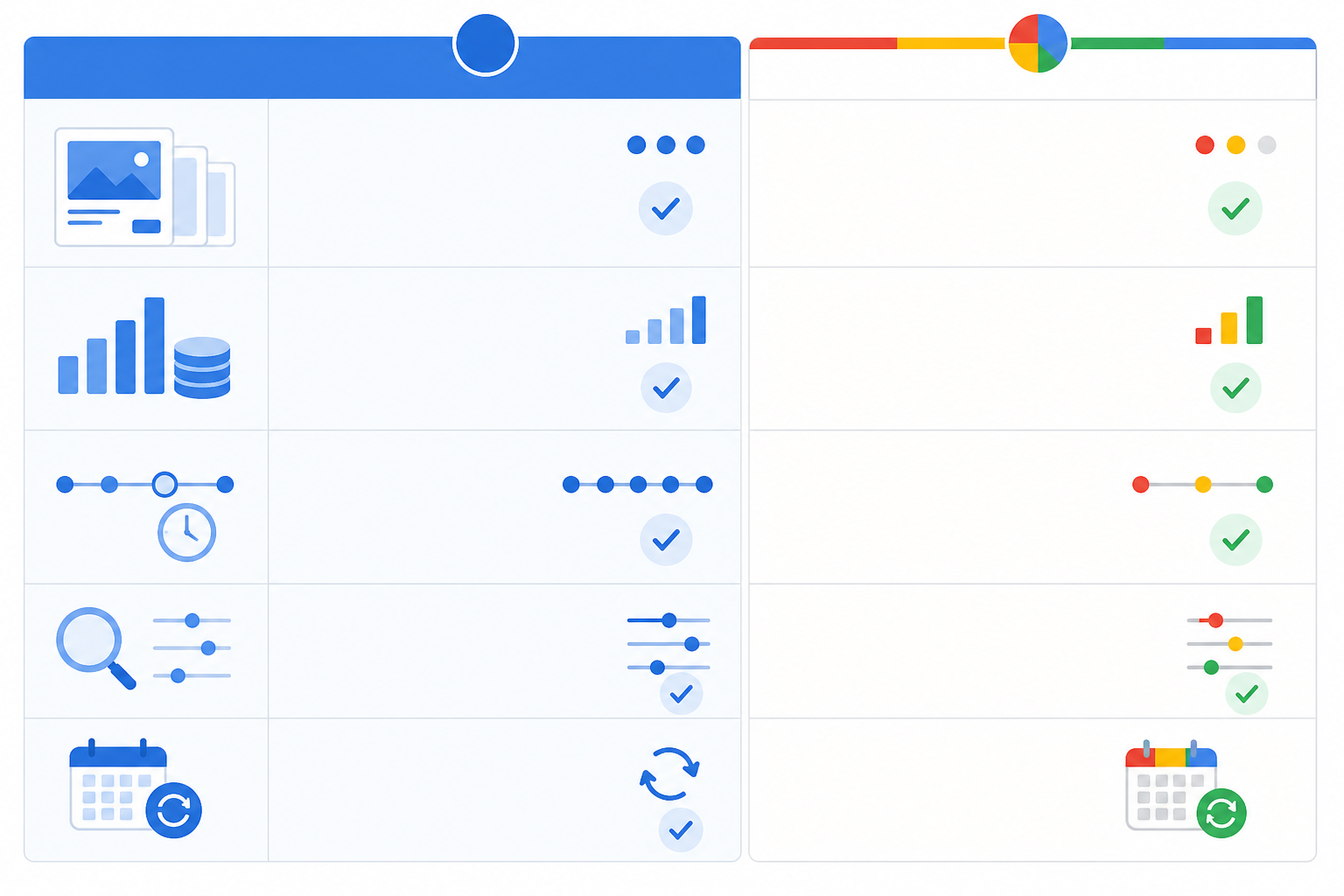 Comparison: A clean comparison table graphic contrasting Meta Ad Library and Google Ads Transparency Center across rows: Creative Visibility, Spend Data, Historical Tracking, Search Options, Update Frequency for Meta Ad Library vs. Google Ads Transparency Center Explained