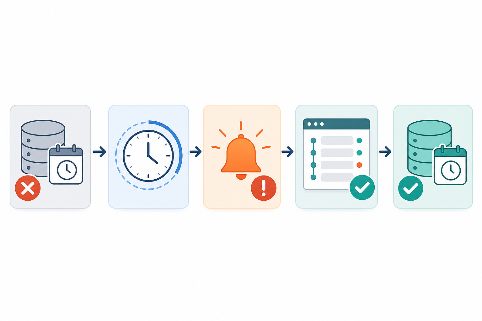Chart: A simple flowchart diagram showing the testing process: disable cron job, wait for grace period, receive alert, verify in incident history, re-enable job for Monitoring Scheduled Backups Before They Silently Fail