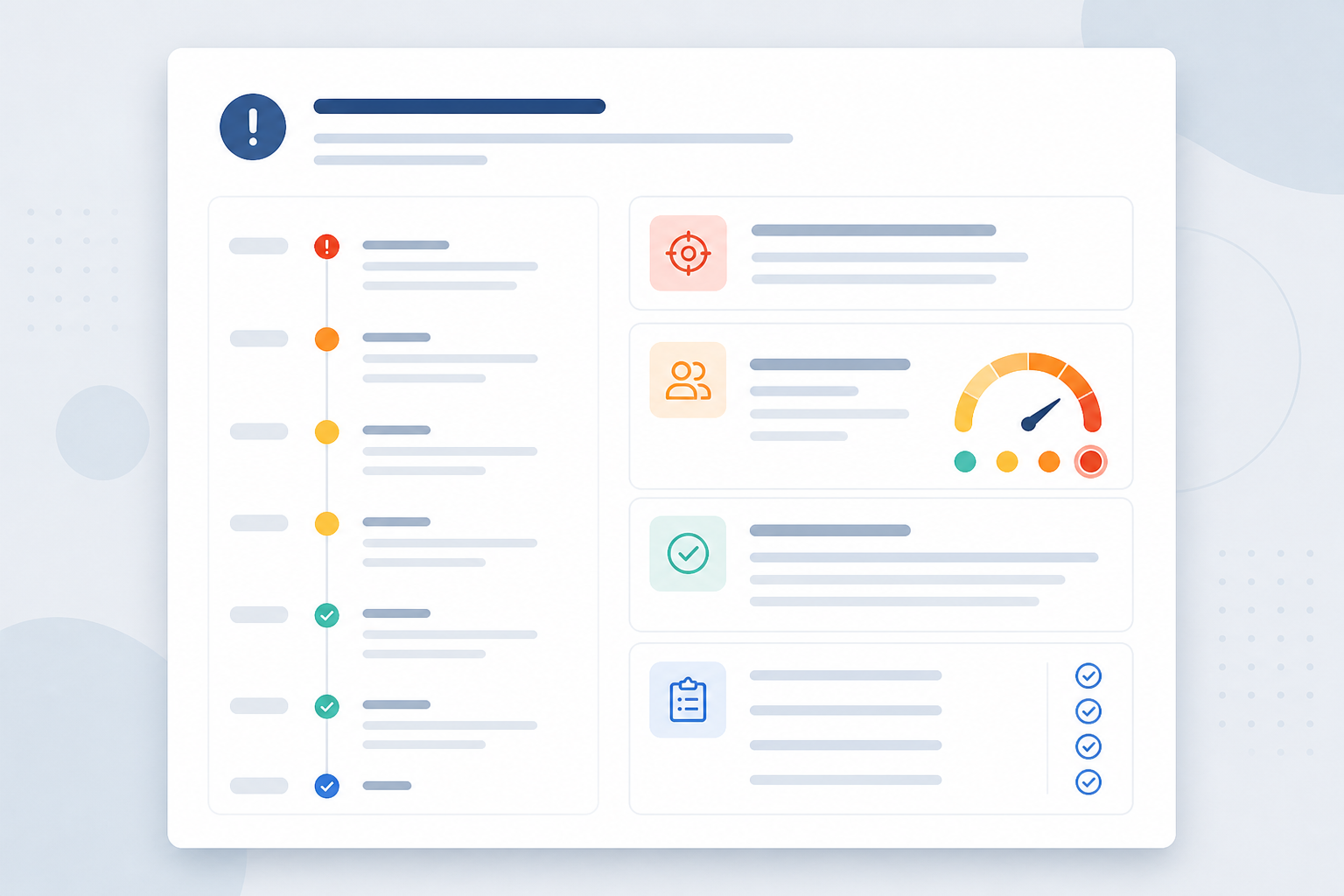 Timeline: A mock example of a clean, well-formatted post-incident summary document showing sections for timeline, root cause, impact, and next steps, styled like a status page incident history entry, no real company branding for Status Page Best Practices During a Major Incident