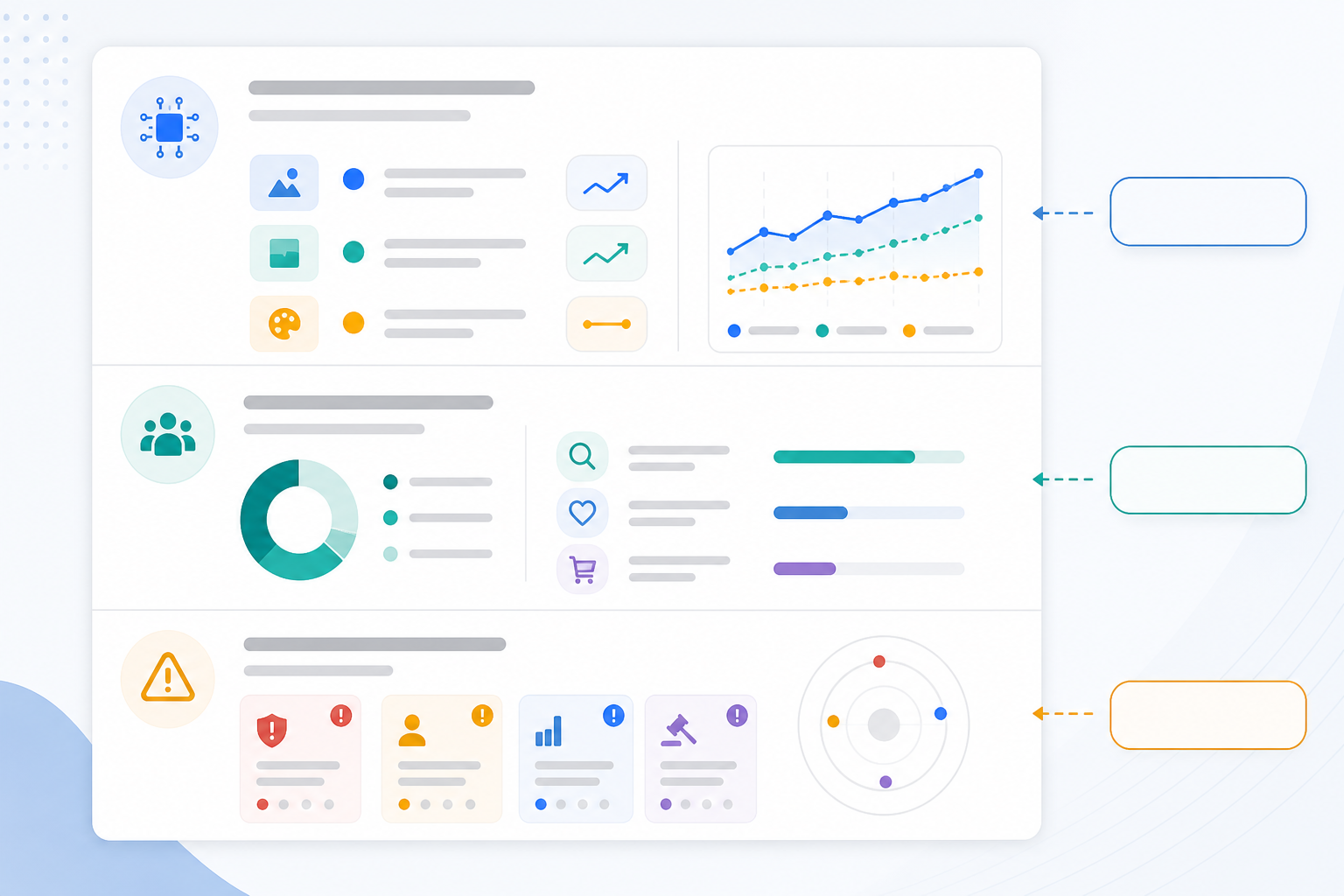 Illustration: A sample AI-generated strategic analysis summary card showing sections for 'What Changed', 'Likely Intent', and 'Watch Points', styled as a clean dashboard UI screenshot with annotations pointing to each section for What AI-Generated Ad Analysis Tells Media Buyers Today