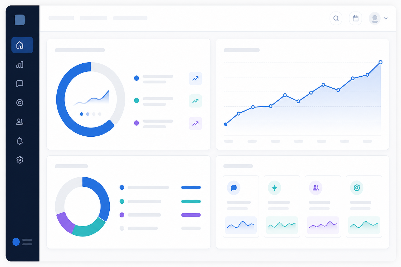 Illustration: A screenshot-style mockup of an AI visibility monitoring dashboard showing a visibility score, citation history graph, competitor share-of-voice breakdown, and a weekly digest panel, clean SaaS product UI style for What Is AI Visibility and Why It Matters for Brands